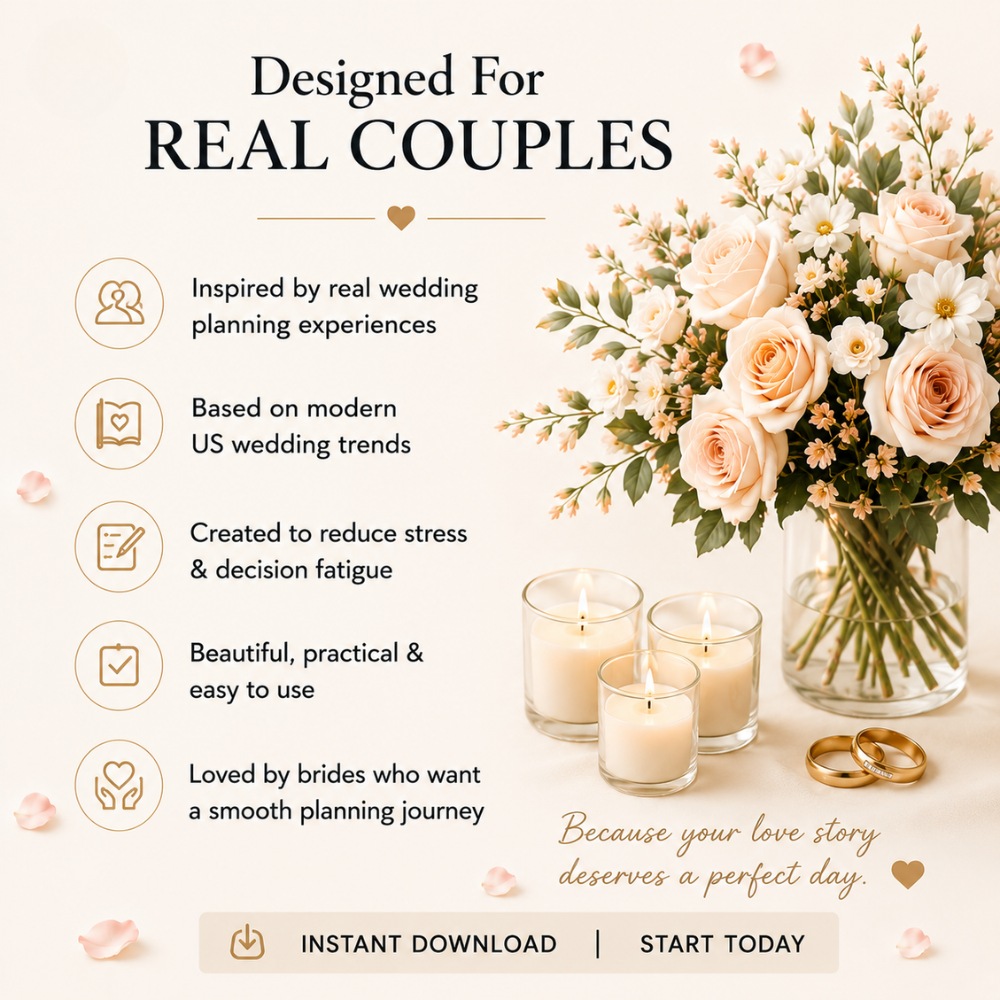 The NEW Complete Wedding Guide 2026 | Budget Tracker, Checklists, Vendor Scripts (PDF + Google Sheets)